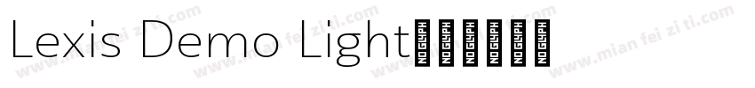 Lexis Demo Light字体转换